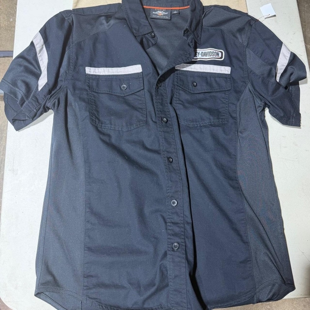 Harley Davison Mechanic Pit Shirt Charcoal Grey Workwear